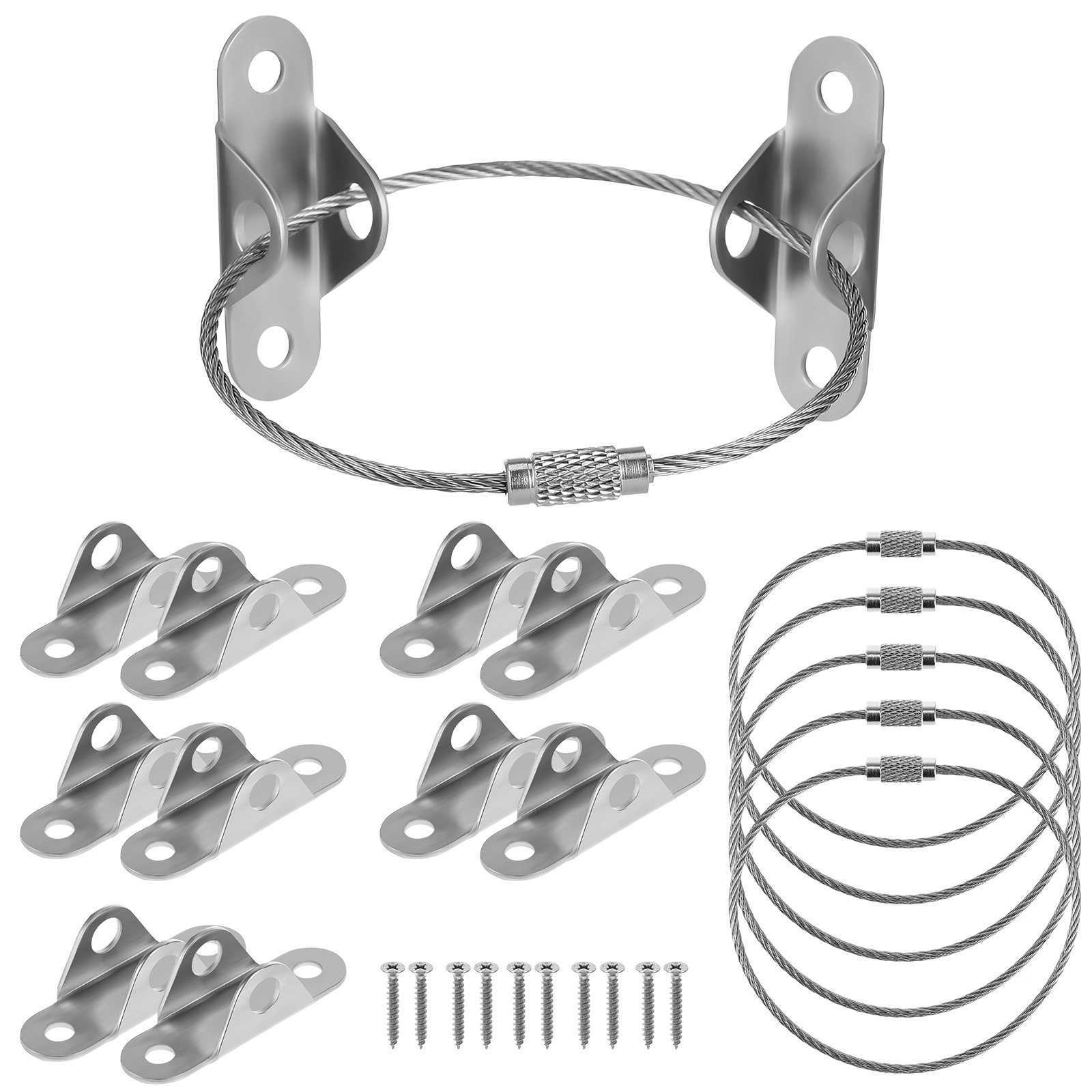 6Sets Secure Furniture to Wall - Earthquake Anchor Strap recension och pris
