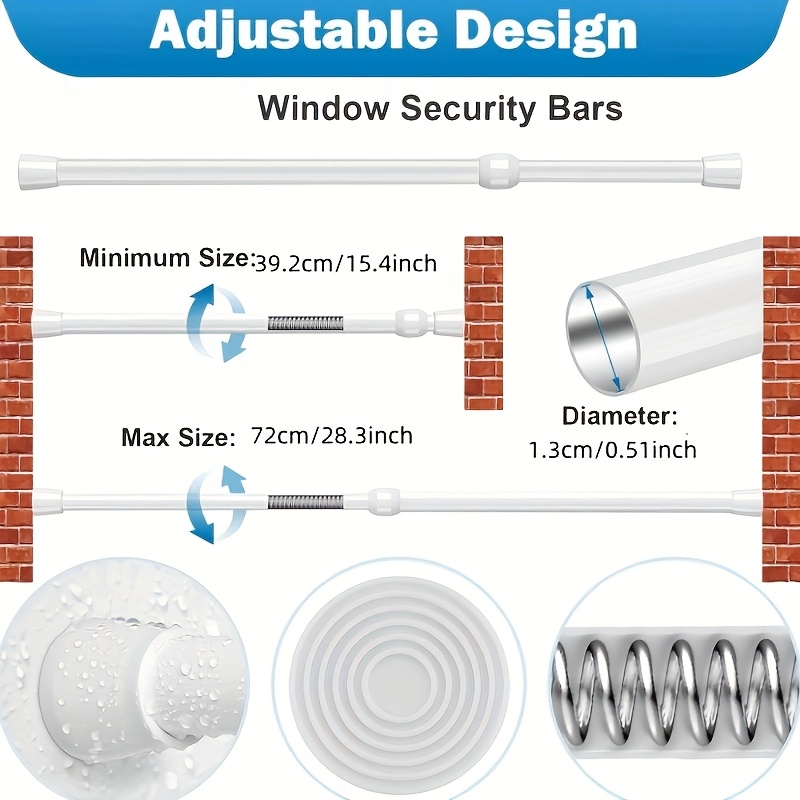 Adjustable Safety Ba Polished  - Window Lock Bar recension och pris